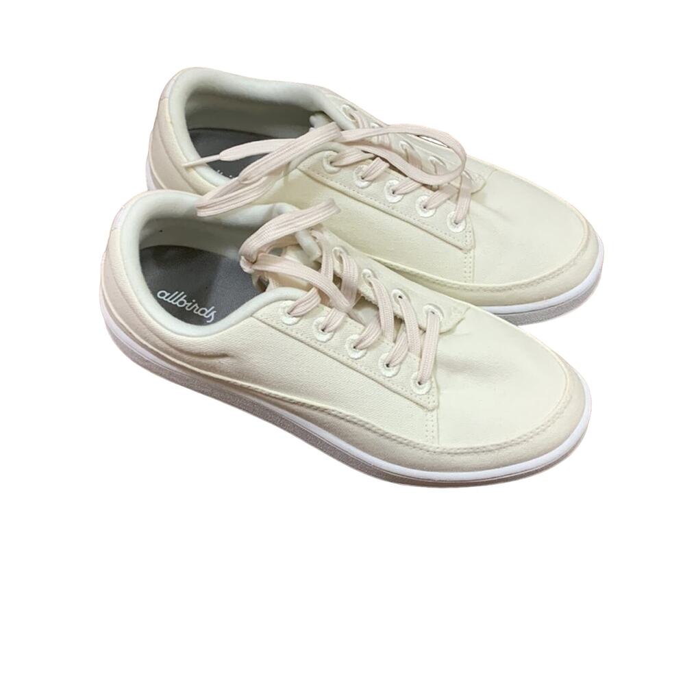Allbirds Canvas Cream Pacers Lace Tennis Shoes
